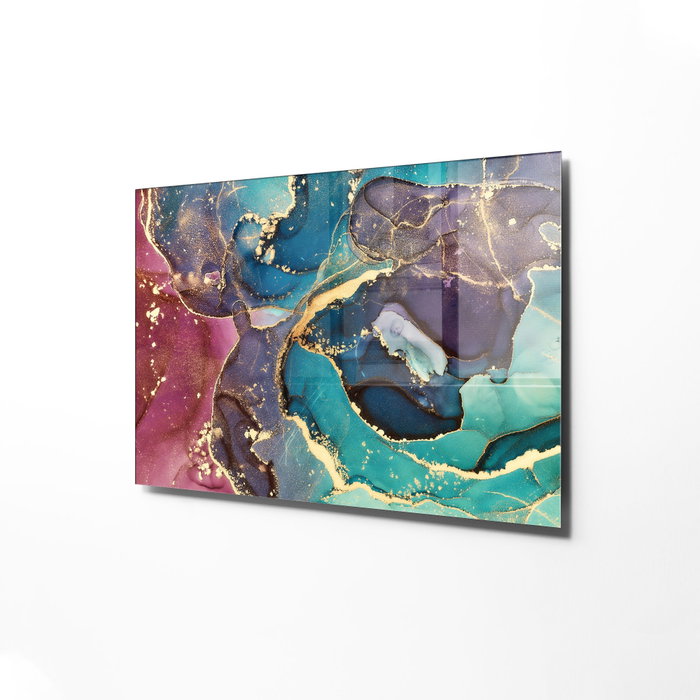 Wallity Pintura Decorativa de Vidrio Templado Multicolor 70 x 100 cm